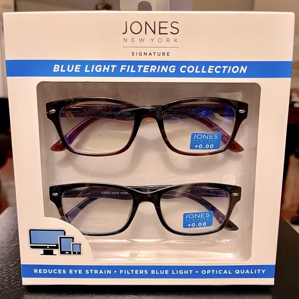 🆕 Jones NY Signature Blue Light Filtering Glasses (2pr)